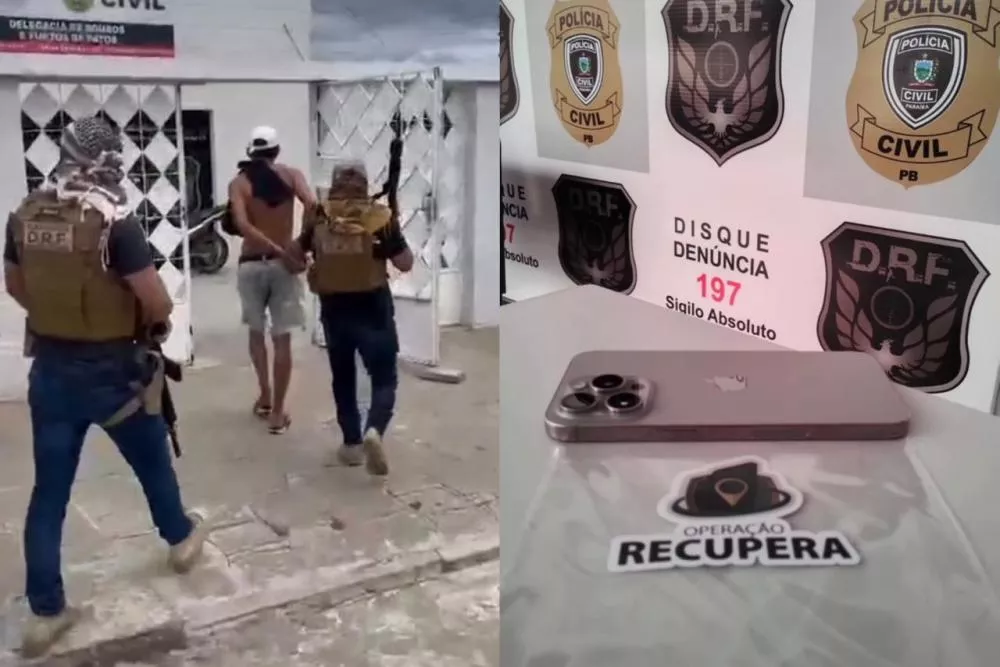 DRF prende suspeito de roubo e recupera celular levado durante assalto em Patos